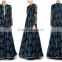 Capricious Navy Blue Georgette Designer Gown/Women Gown Dresses Online