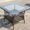 rattan chair square table