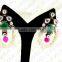 pearl roses stones esrrings