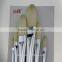 6pcs High quality Round pig hair paint brush Copper paint brush set factory