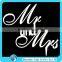 Mr & Mrs Letters with Surname Acrylic Wedding Cake Topper