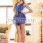 2015 Summer style blue Sequin sleeveless fancy dress cops adult elegant halloween costumes