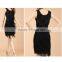 Fashion Show Flower Tassel Vest Latin Dance Wear Dress for Lady