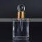 Unique design 15ml square shaped empty clear perfume glass bottles with glass stick for cosmetic packaging