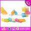 New arrival 18PCS DIY wooden puzzle 4D toy,Colorful and Non-toxic wooden diy block toy wholesale W03B047