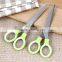 Newest fashional colorful ball pat shape stainless steel blade rubber and plastic scissors