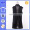 black sleeveless cardigan tops t-shirt wihout botton