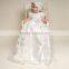 Toddlers Clothing baby girl party wedding with beading embroidered white long dress