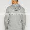 Custom Long Sleeve With Drawstring Hood Grey Men's 87% Cotton 13% Viscose Casual Comfort Fit Breathable Pullover Hoodies