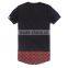 printing china custom long line mens t shirt with high quality