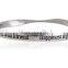 Online wholesale metal bangle twisting bangle custom engrave saying equilibrium bracelet bangle