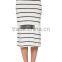 Wholesales Women's High Waisted A-Line Knit Stripe Midi Skirt