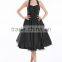 Wholesal 2014 whloesale Ladies 1950's Vintage Style Black Polka Dot Halter Neck Rockabilly Dress New 8 - 26 ou