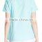 Women's Sporty Crossover V-Neck Scrub Top Stripe Trim Nurse Uniform