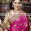 Fascinating Pink & Golden Color Combination Blooming Bliss Designer Sarees Collections