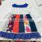 wholesale cute children boutique dress for fall little gril blue ruffle dress