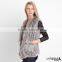 SJ015-01 Newest Fashion Fur Handknit Woman's Winter Vest
