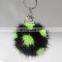 2015 new design genuine fur mink fur ball bag charm key ring