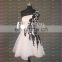 CE739 Made In China Customized One-shoulder Black Lace White Short Cheap Cocktail Dresses