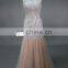 ED Real Sample Sleeveless High Collar Beads See-through Back Evening Dress
