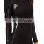 CHEFON PU silhouette long sexy dresses