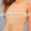 2017 sexy lace up bodycon midi dress for women