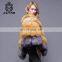 Warm Winter Luxury fox fur With Fluffy Fox Fur Trim Cloak