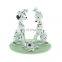 spotty dog family statue for decoration