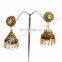 Wholesale meenakari jhumka, pearl earring with stone, chandelier earring, Rajasthani design bali, Handmade jewelry, latest