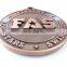 Zinc alloy antique copper plating custom emboss medal commemorative double-side medal