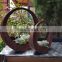 Two bespoke Rusted Metal Garden Sphere Planter Succulents Herbs Plant Pot