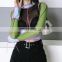 Sexy See-through Transparent Long sleeve Low Cut Mesh Women Autumn New Club Party Female Top
