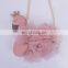 New Fashion Children Coin Purse Wallet Kids Girl Handbag Purse Girl Bag Kid Shoulder Bag 3D Swan Baby Small Lace Bags Gift