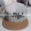 Custom Brown Round Brim Melton Wool Snapback Cap Bulk