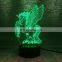 Touch Control 3D LED Night Light Unicorn Shape Table Desk Lamp Xmas Home Decoration