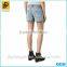 2016 OEM Service Ripped Acid Washed Short Jeans For Girls