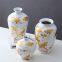 Chinese New Style Retro Golden Flower Painting White Ceramic Vase Set For Home Decoration