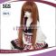 wholesale long brown straight baby doll bjd hair wig