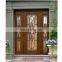 china solid wood modern exterior front doors with one sidelight