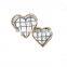 hot sale heart shape design natural cane willow wicker wrought iron storage basket for home