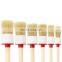 Natural Boar Hair Detail Brush (Set of 6), Auto Detailing Brush Set Car Detailing Brushes Perfect for Cleaning Wheels, Dashboard