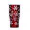 30 oz Double Wall Vacuum 18/8 Stainless Steel Tumbler with Lid, Handle, Straws, Brush