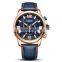 MEGIR 2156G  Men Quartz Watch  Fashion Casual Leather Watches  Waterproof Mens Wrist Watch