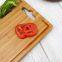 Custom Large Organic Bamboo Cutting Board for Kitchen with 3 Built-In Compartments and Juice Grooves Chopping Carving Board