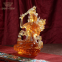 Factory Wholesale Crystal Liuli Tibetan Buddhism Statue Manjusri Bodhisattva Figurine