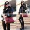2016 New Contrast Color Vintage Style PU Leather Message Bag Lady Bags Hand bags for women