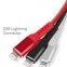 Brand new mfi certified nylon braided  usb charging cable 8pin cable for iPhone 8/8Plus/X