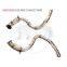 Exhaust Manifold Downpipe for Benz W205 C63 AMG Car Accessories With Catalytic converter Header Without cat pipe whatsapp008618023549615