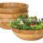 Practical Bamboo Wooden Salad Bowl with wooden Spoon and Fork Set