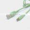 Liquid silica gel multi-color mobile phone data cable  Charger 1M TPE USB Data charging Cable for Iphone cable